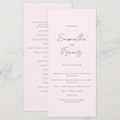Bradford Modern Wedding Programm (Vorne/Hinten)