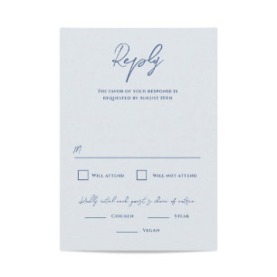 Bradford Modern Wedding RSVP Karte