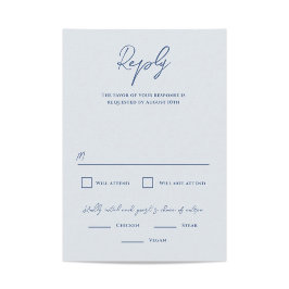 Bradford Modern Wedding RSVP Karte