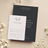 Bradford Modern Wedding RSVP Karte