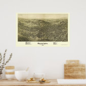 Bradford, PA Panoramic Map - 1895 Poster (Küche)