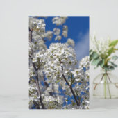 Bradford Pear Blooms Briefpapier (Stehend Vorderseite)