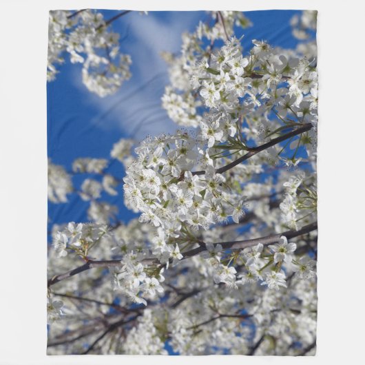 Bradford Pear Blooms Fleecedecke (Vorderseite)