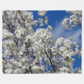 Bradford Pear Blooms Fleecedecke (Vorderseite (Horizontal))