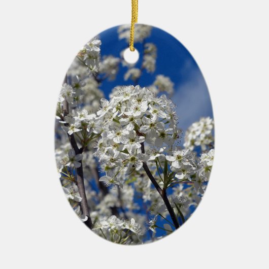 Bradford Pear Blooms Keramik Ornament (Vorne)