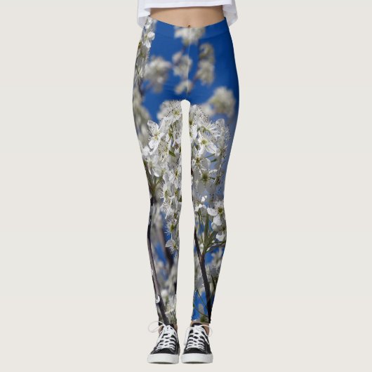 Bradford Pear Blooms Leggings (Vorderseite)