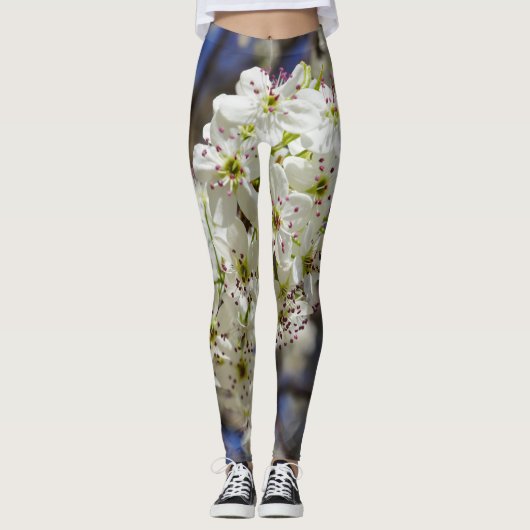 Bradford Pear Blooms Leggings (Vorderseite)
