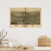 Bradford Pennsylvania 1995 Antike Panoramakarte Poster (Küche)