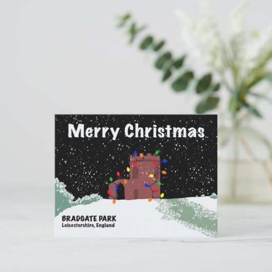 Bradgate Park Weihnachtskarte Postkarte (Stehend Vorderseite)