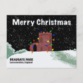 Bradgate Park Weihnachtskarte Postkarte (Vorderseite)