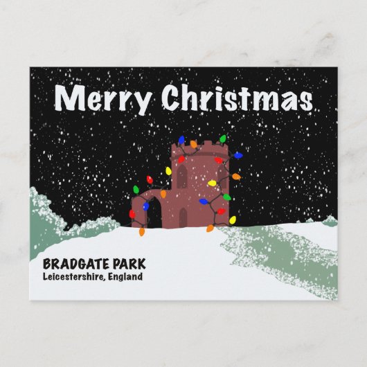 Bradgate Park Weihnachtskarte Postkarte (Vorderseite)