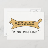 Bradley-Button-Logo-Postkarte für Brattleboro King Postkarte (Vorne/Hinten)