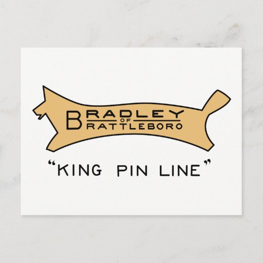 Bradley-Button-Logo-Postkarte für Brattleboro King Postkarte (Vorderseite)