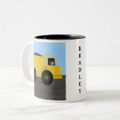 Bradley Dump Truck Personalisiert Name Tasse (Vorderseite Links)