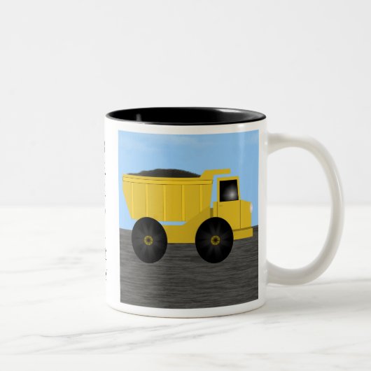 Bradley Dump Truck Personalisiert Name Tasse (Rechts)