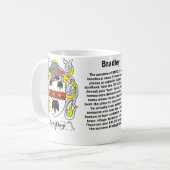 Bradley-Familien-Wappen Tasse (Vorderseite Links)