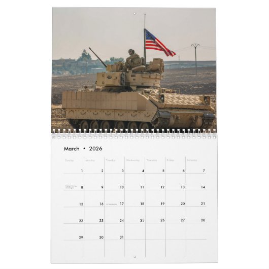 Bradley Fighting Vehicles Kalender (Mär 2026)