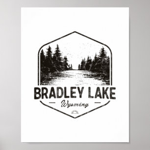 Bradley Lake Wyoming Outdoor-Vintage 3 Poster