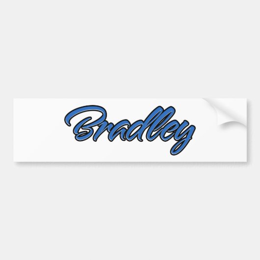 Bradley Name blue Aufkleber Sticker Autoaufkleber (Vorne)