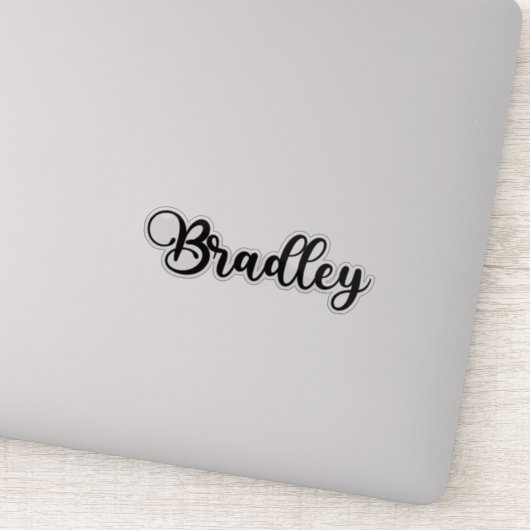 Bradley Name - Handgeschriebene Kalligrafie Aufkleber (Detail)