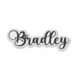 Bradley Name - Handgeschriebene Kalligrafie Aufkleber (Vorderseite)