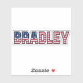 Bradley Name Vorname USA Sticker Stickerset (Blatt)