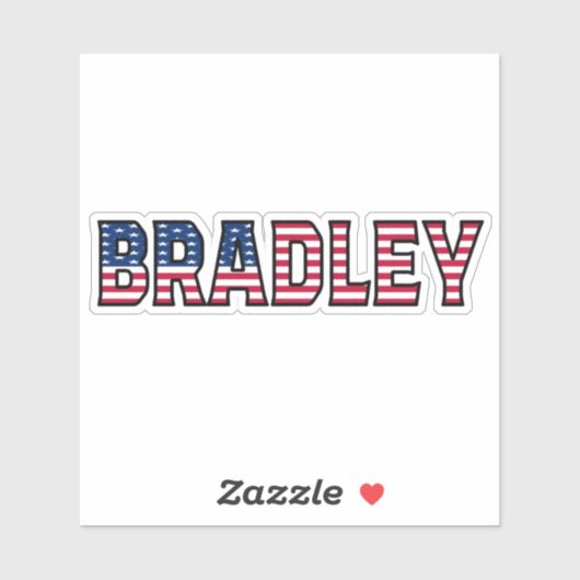 Bradley Name Vorname USA Sticker Stickerset (Blatt)