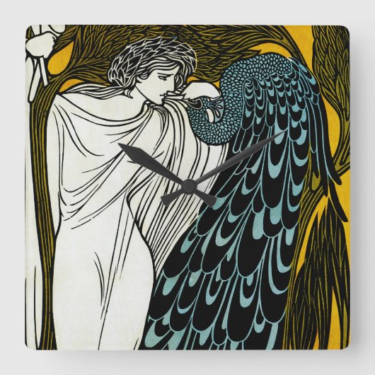 Bradley: Sein Buch Quadratische Wanduhr (Vorderseite)