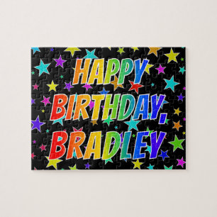 "BRADLEY" Vorname, Spaß "GLÜCKLICHER GEBURTSTAG" Puzzle