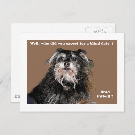 Bradpitbulle Postkarte (Vorne/Hinten)