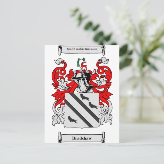 Bradshaw-Wappen Postkarte (Stehend Vorderseite)