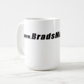 BradsMovies Logo-Design auf einer Kaffeetasse (Vorderseite Links)