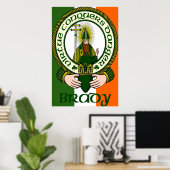 Brady Clan Motto Poster Print (Heimbüro)