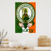 Brady Clan Motto Poster Print (Küche)