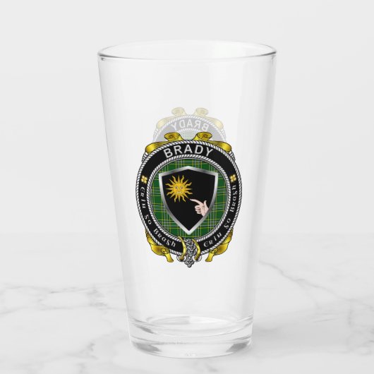 Brady Irish Shield Bierglas Glas (Rückseite)