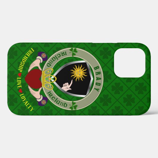 Brady Irish Shield & Claddagh Personalisiert Case-Mate iPhone Hülle (Rückseite (Horizontal))
