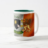Brady Irish Shield mit / Personalisierte einer bes Zweifarbige Tasse (VorderseiteRechts)