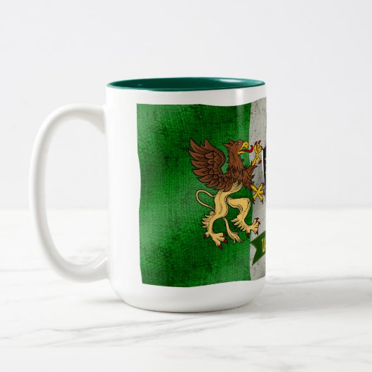 Brady Irish Shield mit / Personalisierte einer bes Zweifarbige Tasse (Links)