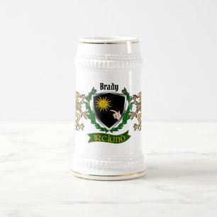 Brady Irish Shield Personalisiert Name Bierglas