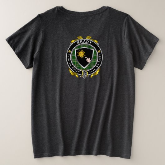 Brady Irish Shield Women's Plus T - Shirt (Design Rückseite)