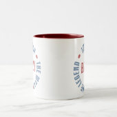 Brady Mann-Mythos-Legende kundengerecht Zweifarbige Tasse (Mittel)