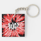 Brady Name Star in Red Schlüsselanhänger (Rückseite)