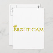 Braeutigam-Symbol Postkarte (Vorne/Hinten)