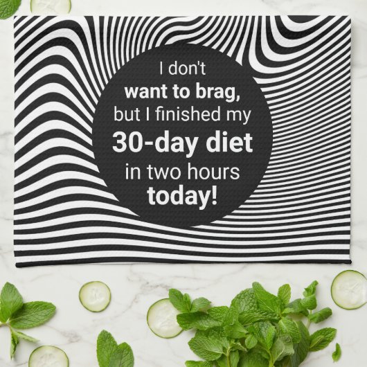 Brag Über Diet Funny Joke Geschirrtuch (Gefaltet)