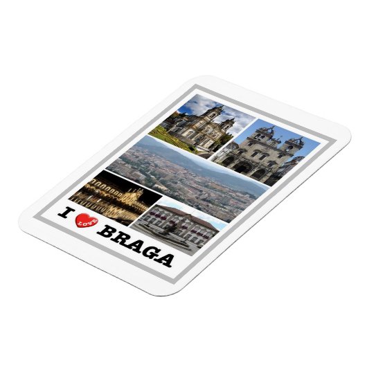 Braga - I Liebe - Portugal - Magnet (Linke Seite)