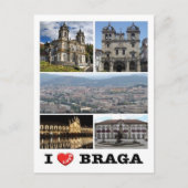 Braga - I Liebe - Portugal - Postkarte (Vorderseite)