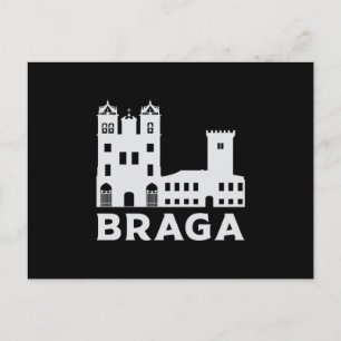 Braga Portugal City Skyline Cityscape Funny Gift Postkarte