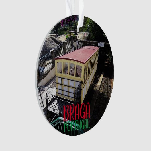 Braga, Portugal Panorama Weihnachtsschmuck Ornament (Vorderseite)