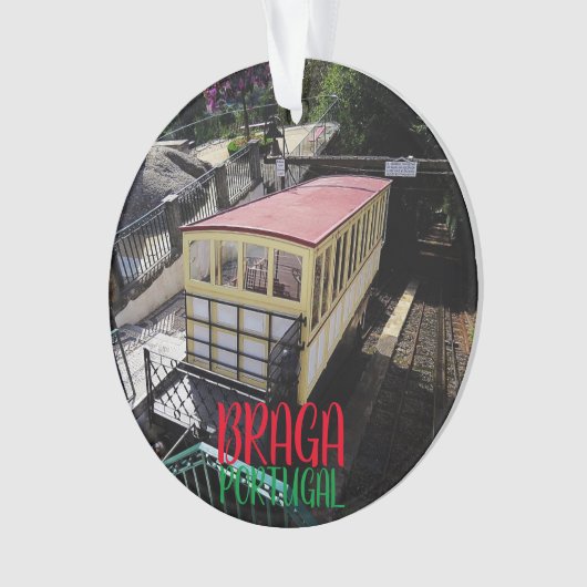 Braga, Portugal Panorama Weihnachtsschmuck Ornament (Vorderseite)