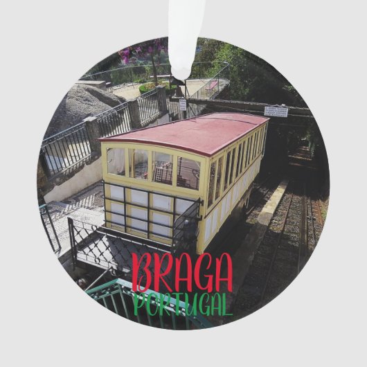 Braga, Portugal Panorama Weihnachtsschmuck Ornament (Vorderseite)